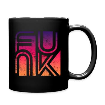 Funk Musik Vintage - Tasse einfarbig - Schwarz - Rechts