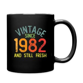 Millésime 1982 - Mug uni - noir - Droite