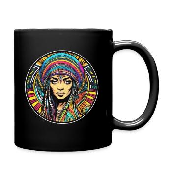 Tribal Girl Psychédélique - Mug uni - noir - Droite
