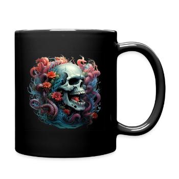 Oktopus - Tentakel des Grauens - Tasse einfarbig - Schwarz - Rechts