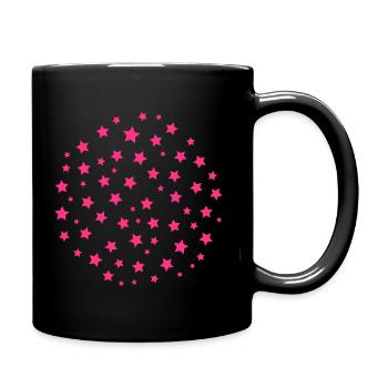 Stars Star Circle Star Globe Retro Style - Full Colour Mug - black - Right