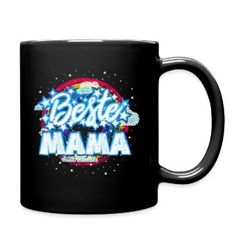 Beste Mama (Regenbogen) - Tasse einfarbig - Schwarz - Rechts