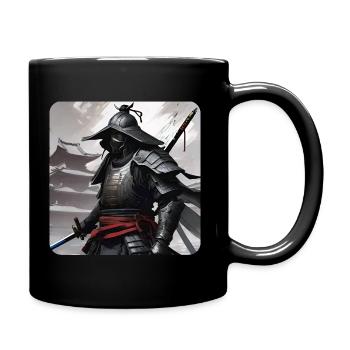 Stolzer Samurai Krieger Japan Asia Kendo Ninja - Tasse einfarbig - Schwarz - Rechts
