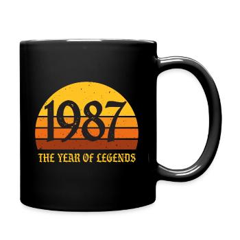 Millésime 1987 - Mug uni - noir - Droite