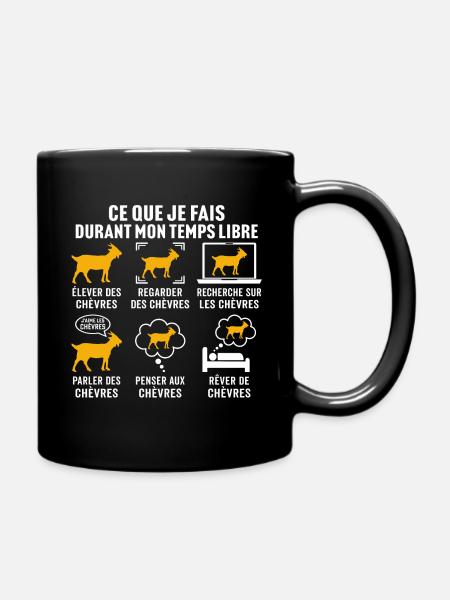 élever des chèvres cadeau chèvre - Mug uni - noir