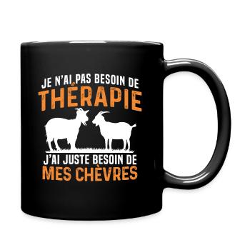 besoin de mes chèvres cadeau chèvre - Mug uni - noir - Droite