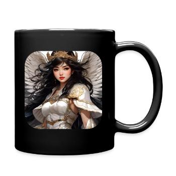 Sweet angel with crown - Full Colour Mug - black - Right