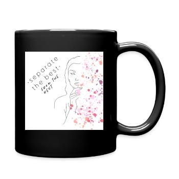 separate the best / Pink Dots - Tasse einfarbig - Schwarz - Rechts
