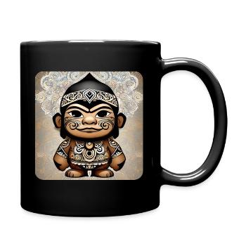 Mystischer niedlicher Schamane - Tasse einfarbig - Schwarz - Rechts