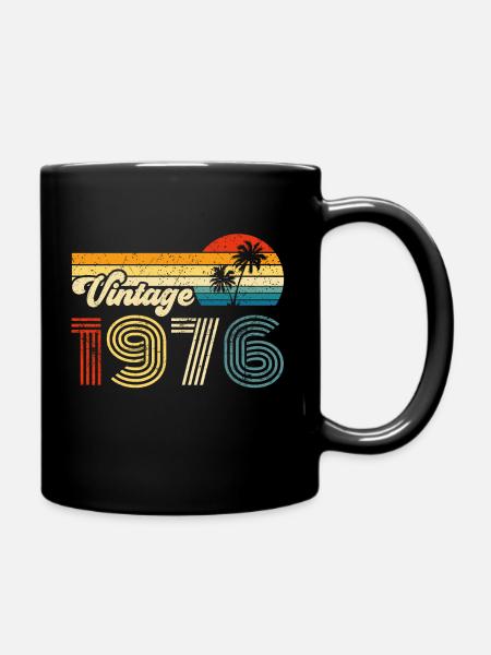 Vuosikerta 1976 - Yksivärinen muki - musta