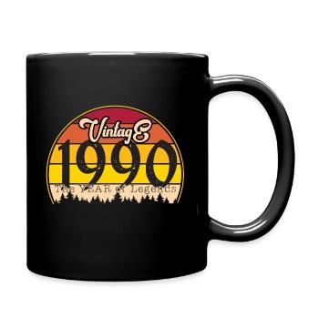 Millésime 1990 - Mug uni - noir - Droite
