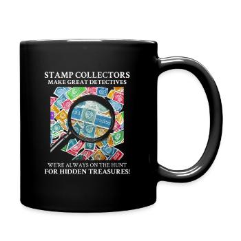 Stamp Collecting Collector Philatelist Philately - Full Colour Mug - black - Right