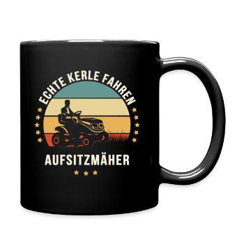 COOLE TYPEN FAHREN AUFSITZMÄHER - Tasse einfarbig - Schwarz - Rechts