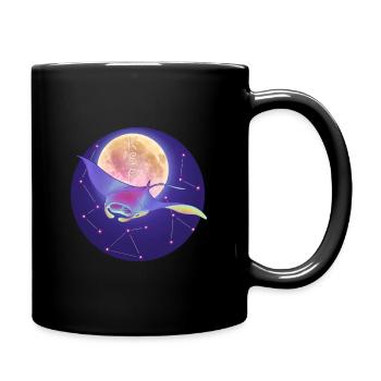 Himmlischer Strahl - Tasse einfarbig - Schwarz - Rechts