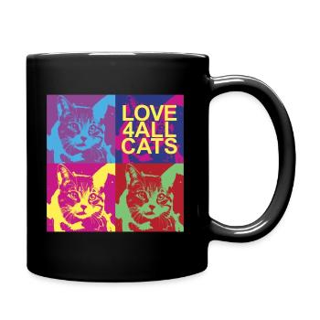 J’adore 4tous les chats - Mug uni - noir - Droite