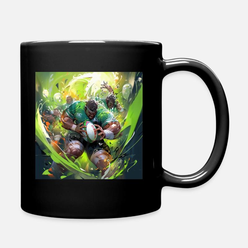 Rugby Rage - Full Colour Mug - black