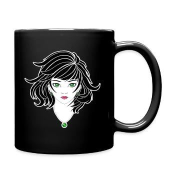 Fille d’anime gothique - Mug uni - noir - Droite