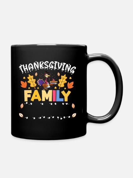 Thanksgiving Family Customs - Full Colour Mug - black
