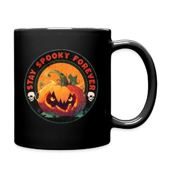 Halloween Pumpkin Stay Spooky Forever - Full Colour Mug - black - Right