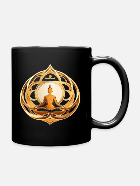Yoga - Feel the Spirit - Tasse einfarbig - Schwarz