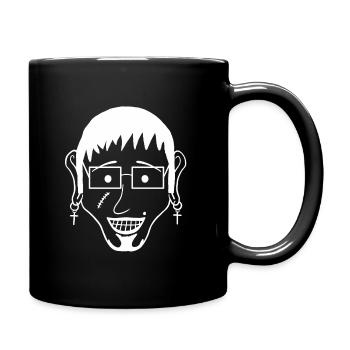 Franky (#7 from Weska Face Collection) - Full Colour Mug - black - Right
