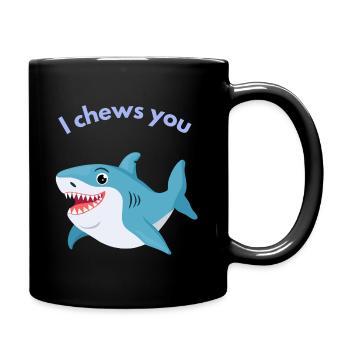 Je te mâche - Mug uni - noir - Droite