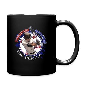 Baseball-Champion-Spieler – Anime-Shirt - Tasse einfarbig - Schwarz - Rechts