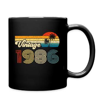 1986 Vintage - Tasse einfarbig - Schwarz - Rechts