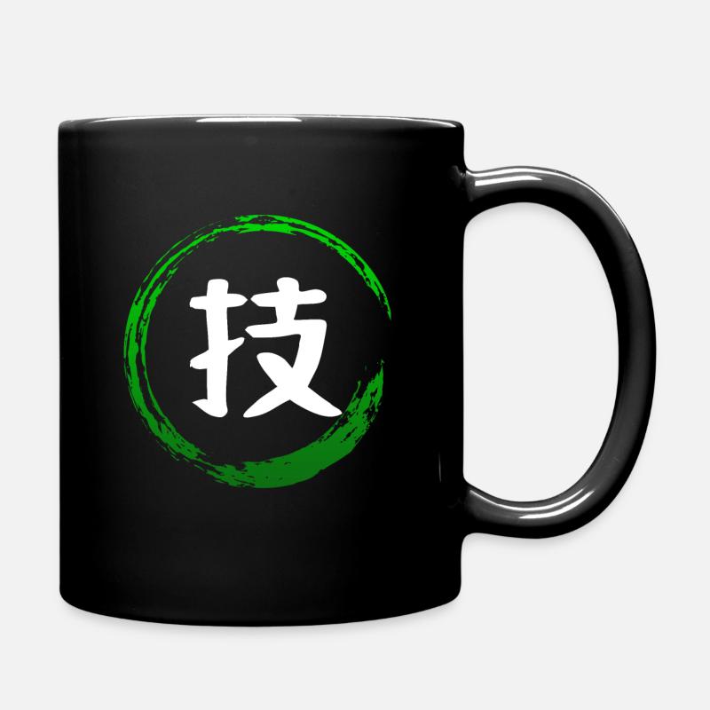 Kanji japonais attribut TECHNIQUE - Chemise Anime - Mug uni - noir