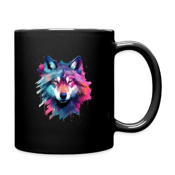 Galaxie du loup - Mug uni - noir - Droite