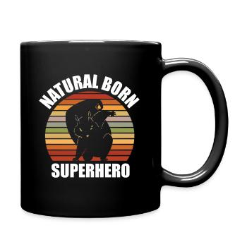 Natural Superhero - Tasse einfarbig - Schwarz - Rechts