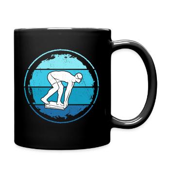 Schwimmen Schwimmer Jungen Herren Schwimm - Tasse einfarbig - Schwarz - Rechts