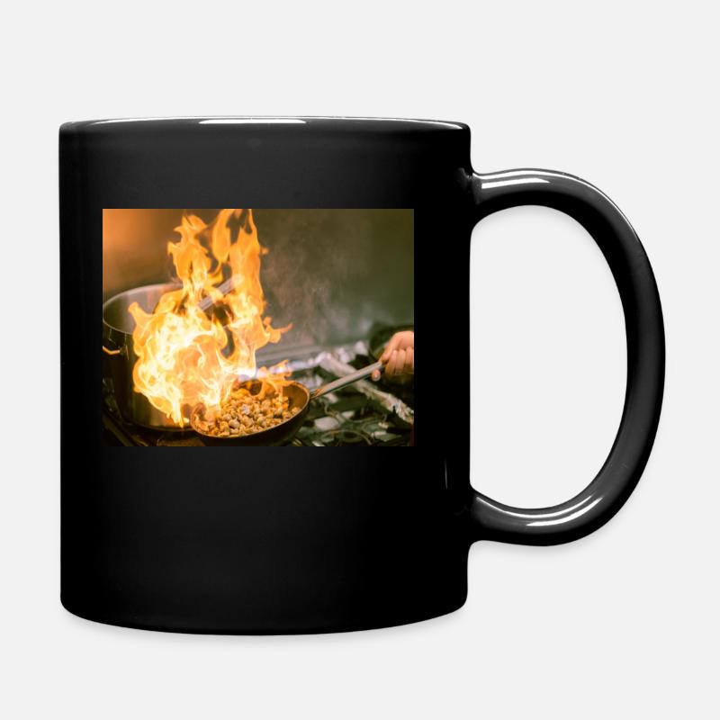 Flaming Culinary Adventure - Tasse einfarbig - Schwarz