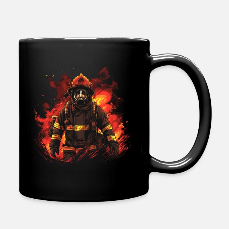 Fireman - Full Colour Mug - black