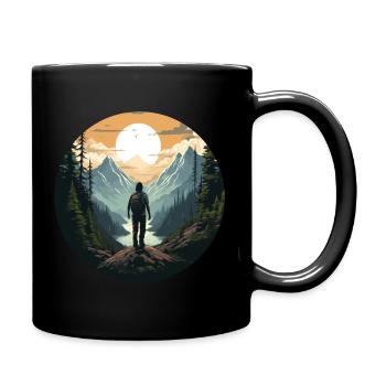 Forest Nature Trekking Adventure - Full Colour Mug - black - Right