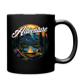 Forest Nature Trekking Adventure - Full Colour Mug - black - Right