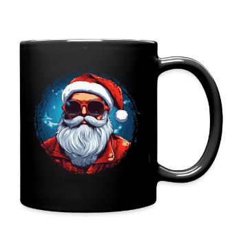 Frohe Weihnachten - Tasse einfarbig - Schwarz - Rechts