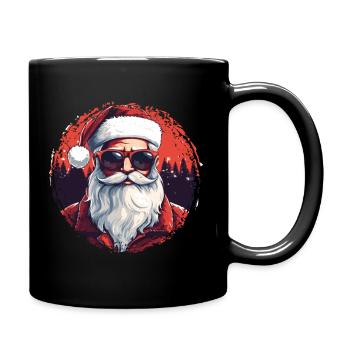 Frohe Weihnachten - Tasse einfarbig - Schwarz - Rechts