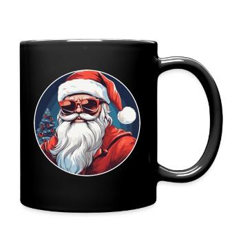 Frohe Weihnachten - Tasse einfarbig - Schwarz - Rechts