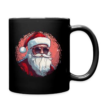 Frohe Weihnachten - Tasse einfarbig - Schwarz - Rechts