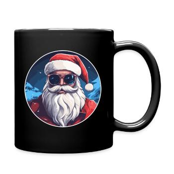 Frohe Weihnachten - Tasse einfarbig - Schwarz - Rechts
