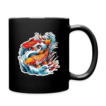 Koi Carp / Fish / Japanese / Pond / Water - Full Colour Mug - black - Right