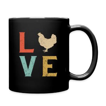 I love chickens - Full Colour Mug - black - Right