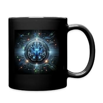 Intelligenz der Zukunft - Tasse einfarbig - Schwarz - Rechts