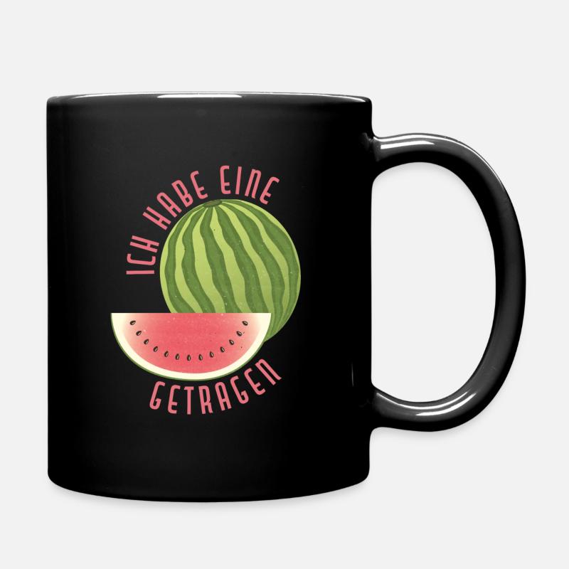 Wassermelone - Tasse einfarbig - Schwarz