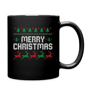 Merry Christmas - Full Colour Mug - black - Right