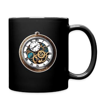 Clock / Movement / Time / Hands / Time / Antique - Full Colour Mug - black - Right
