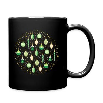 Galaxie de Noël Vert - Mug uni - noir - Droite