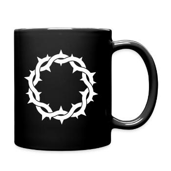 Dornenkrone - weiß - Tasse einfarbig - Schwarz - Rechts