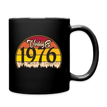 Vintage 1976 - Tasse einfarbig - Schwarz - Rechts